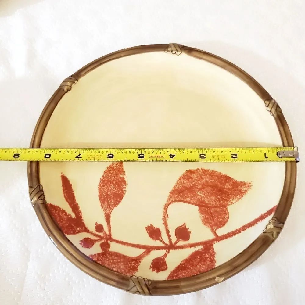 Clay Art Hand Painted Fall Print Platter - Picture 5 of 7